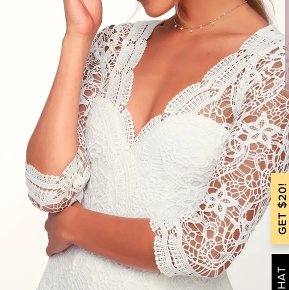 Lulus Dresses & Skirts - Lulu's Rainey White Lace Long Sleeve Bodycon Dress